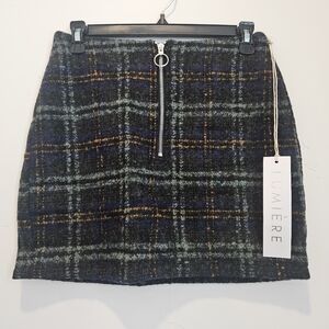 Lumiere Mini Skirt with Front Zipper